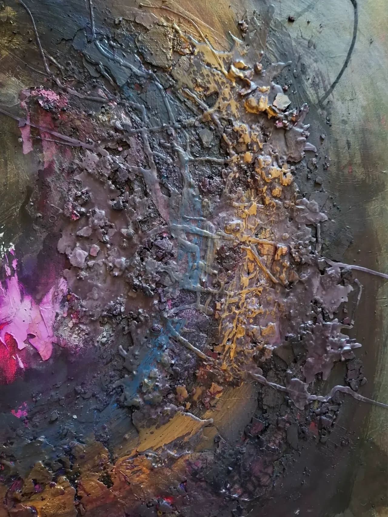 Abstraktes Gemälde „Dance of Tides“ von Anne Leinen – der ewige Rhythmus von Ebbe und Flut in Farbe und Form