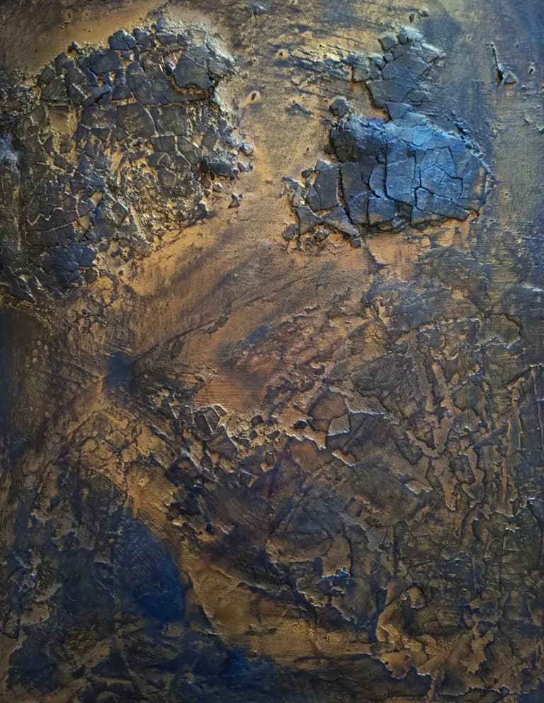 Abstraktes Gemälde „Crystalline Breath“ von Anne Leinen