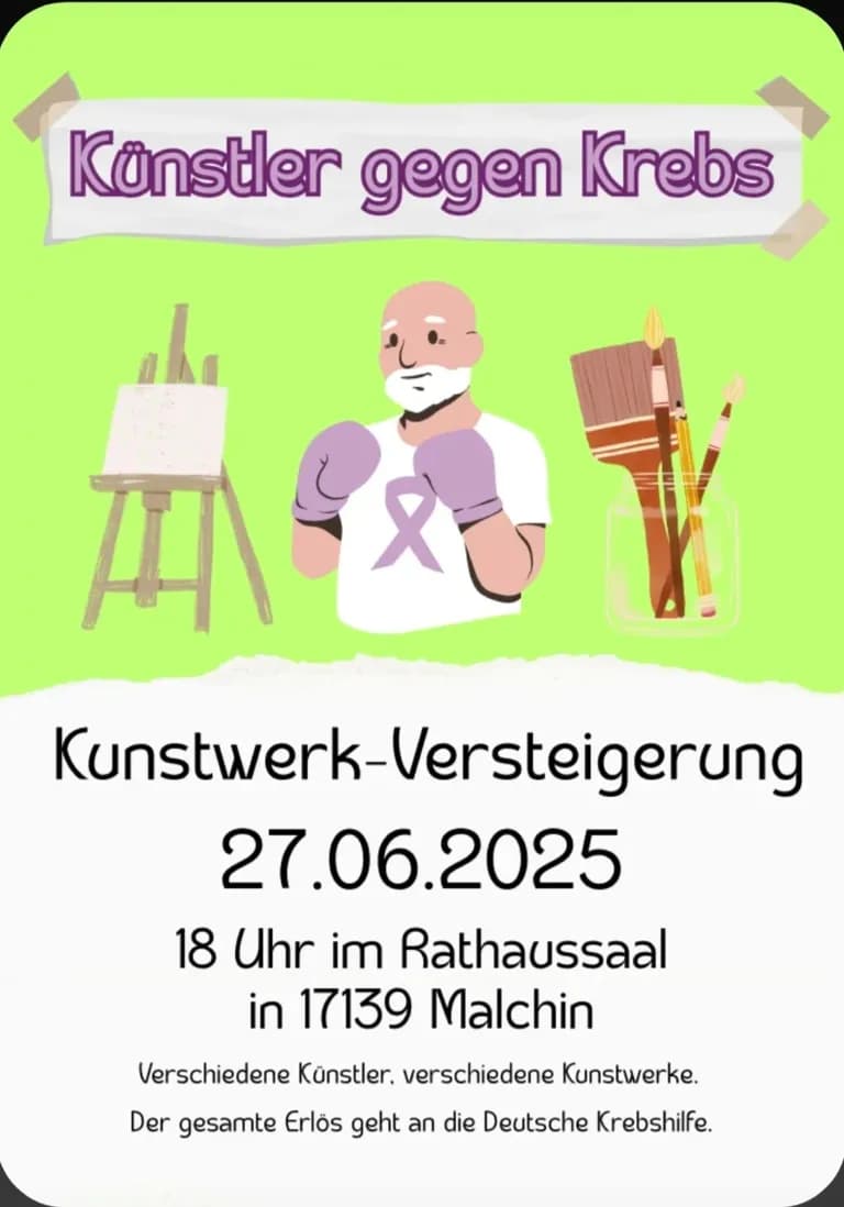 Künstler gegen Krebs – Kunstwerk-Versteigerung